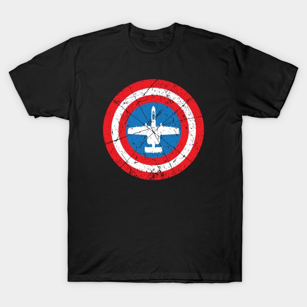 A-10 Warthog Shield T-Shirt by Mandra